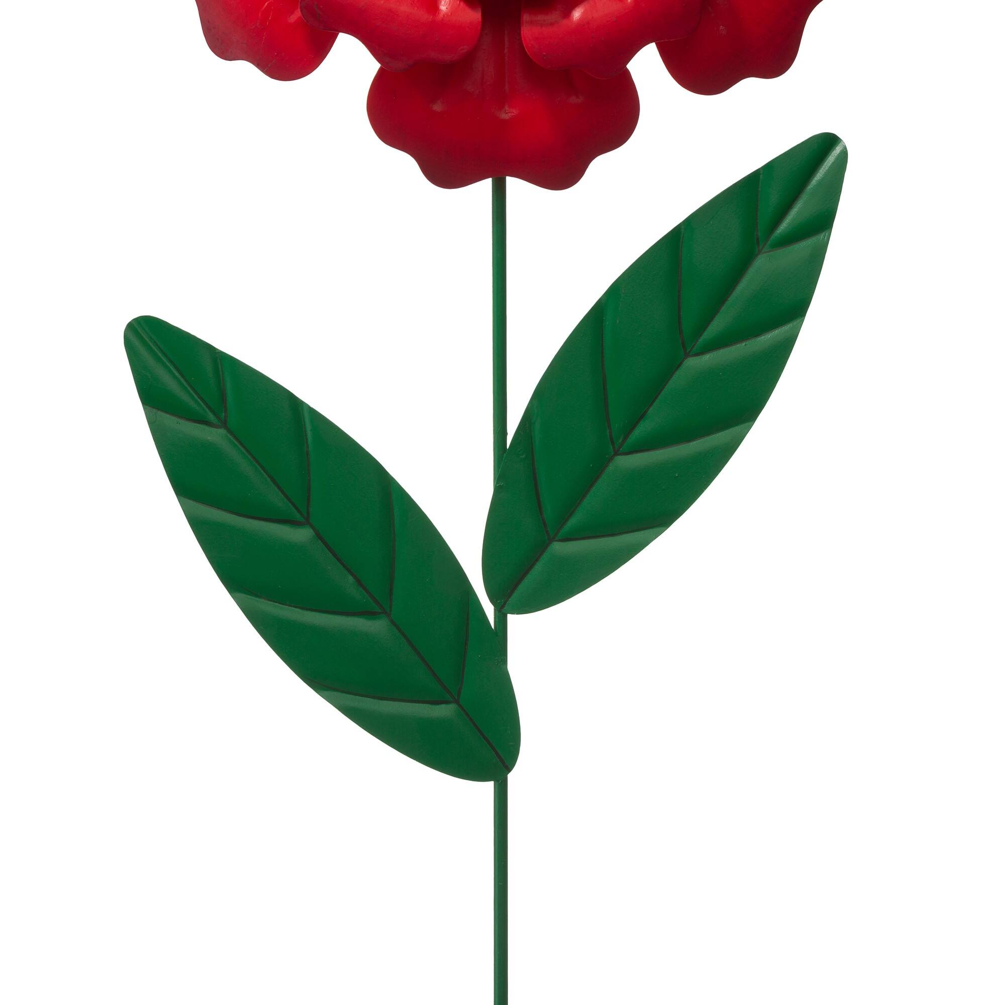 Glitzhome® 3.5ft Assorted Multi-Functional Metal Dimensional Flower Yard Stake, 3ct.